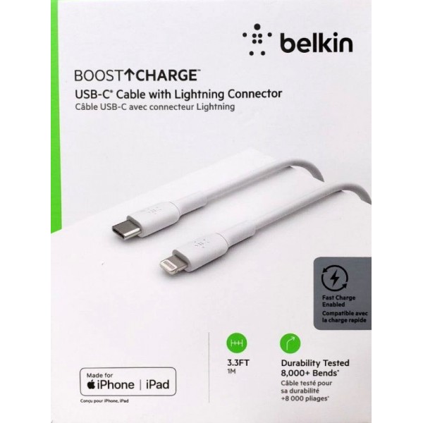 Cable Belkin USB-C a Lightning 1m BoostC...
