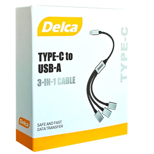 Adaptador USB-C Macho a 3 USB Hembra