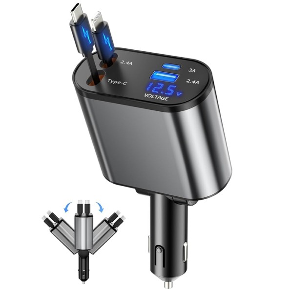 Cargador de Auto Kingmox 4 EN 1 / 120W /...