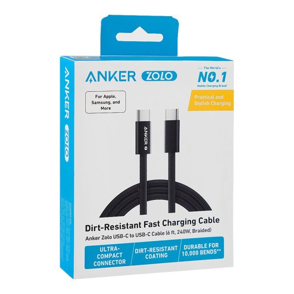 Cable Anker USB-C a USB-C / 60W / 6 Pies