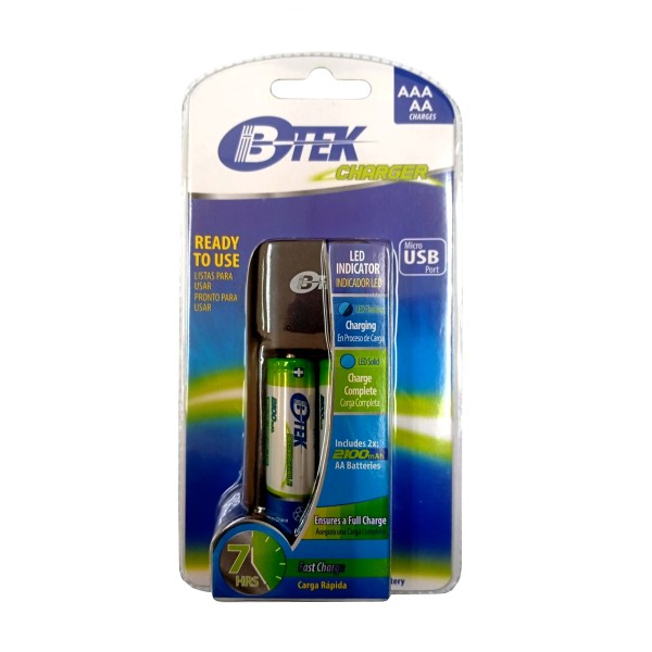 Cargador B-TEK para Baterias Recargables...