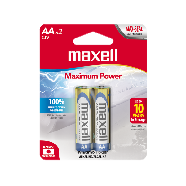 Bateria Maxell Alkalina AA 2und