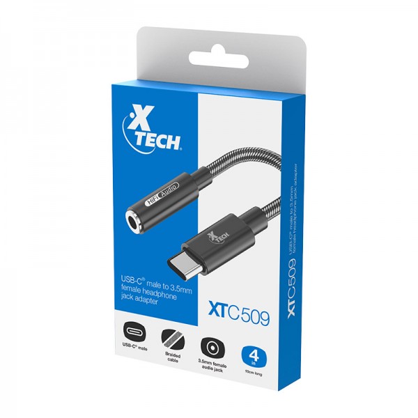 Adaptador Xtech XTC-509 USB-C Macho a 3....