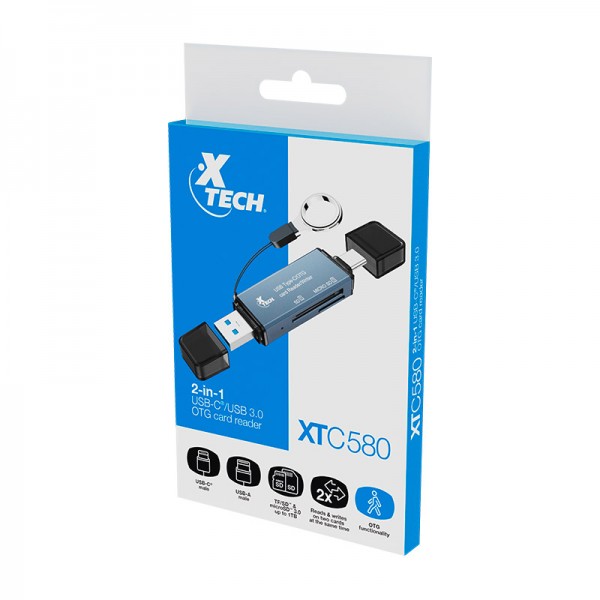 Lector de Memoria Xtech XTC-580  2 en 1 ...
