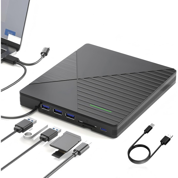 DVD-Writer Externo USB 3.0 - USB-C / CD/...