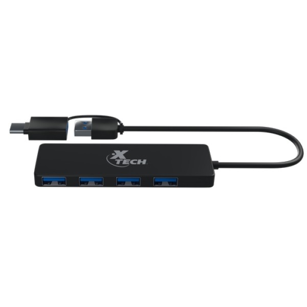Hub USB 3.0  Xtech XTC390 4 Puertos Cone...