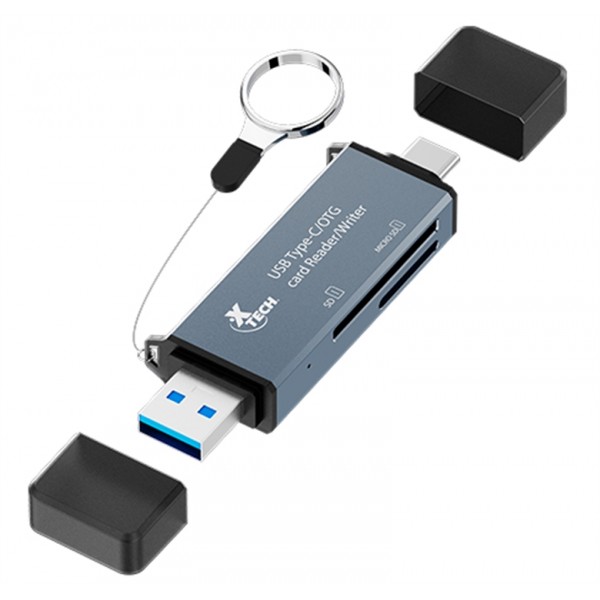 Lector de Memoria Xtech XTC-580  2 en 1 USB 3.0 / USB-C / Micro SD/ TF/SD