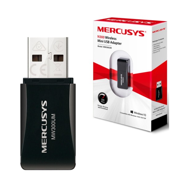 Adaptador Mercusys Nano USB WiFi N300 Mb...