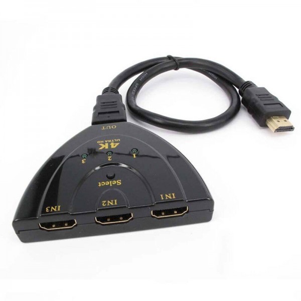 Switch HDMI 3 Entradas a 1 Salida / 1080...