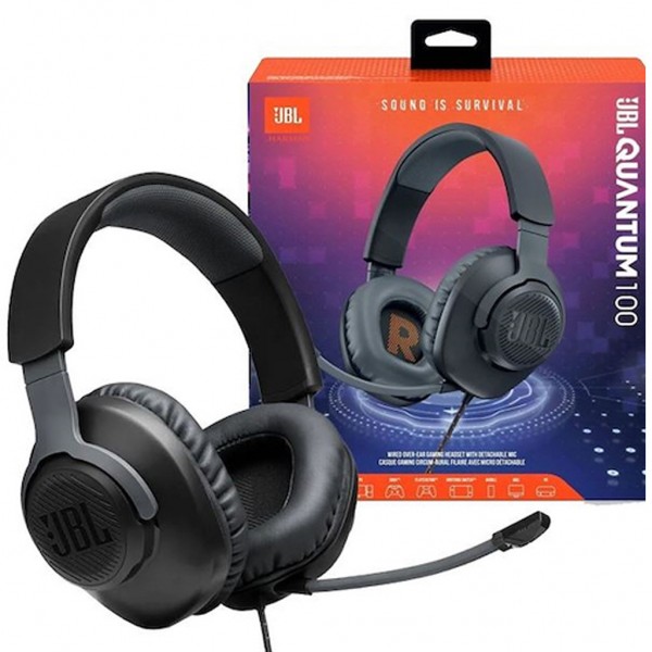 Headset JBL Quantum 100 / Microfono Desmontable / Jack 3.5mm / PC / Playstation / Xbox / Nintendo / Mac
