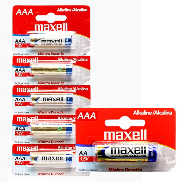Bateria Maxell Alkalina 1.5V AAA 1 UND