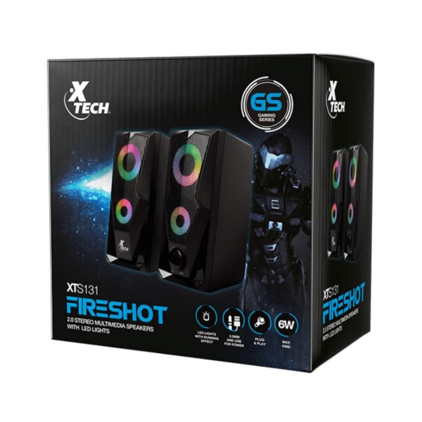 Bocinas Xtech XTS131 Fireshot 6W Estereo...