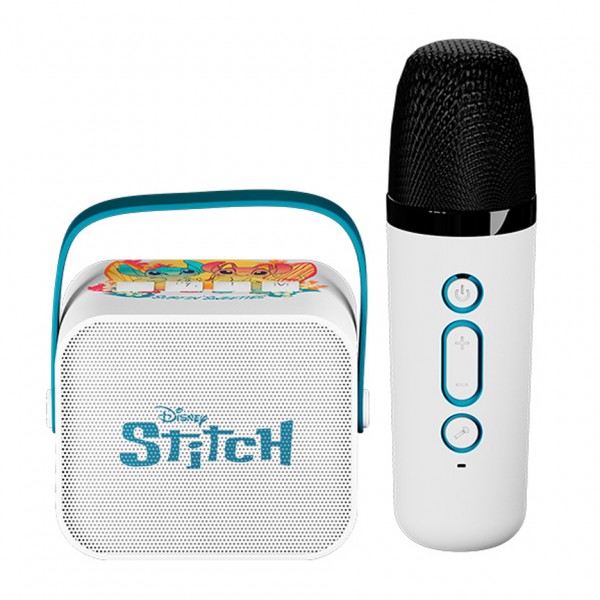 Mini Karaoke Bluetooth Xtech Edicion Stitch / Microfono Inalambrico con Eco / 5 Efectos de Voz / 5W /Micro SD hasta 16GB