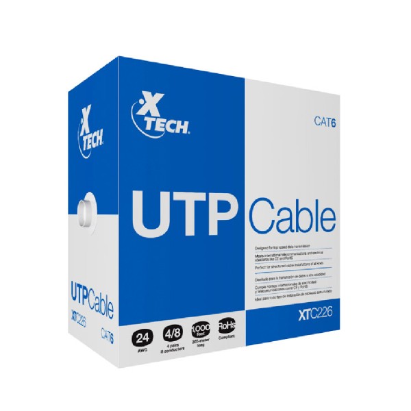 Caja de Cable UTP Xtech XTC-226 Cat6 100...