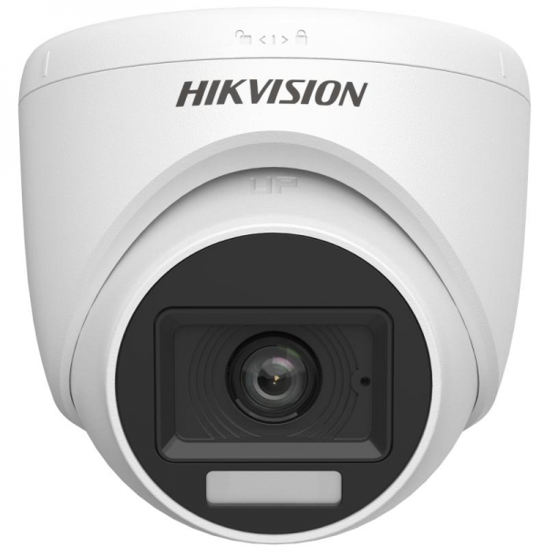 Camara de Vigilancia HIK DS-2CE76D0T-LPFS 2MP Domo 2.8mm/ 20m IR/ Plastica / Audio/ Smart Hybrid Light