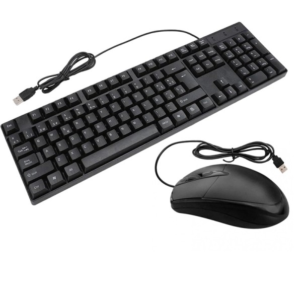 Combo de Teclado y Mouse Cable USB 2.0 K...