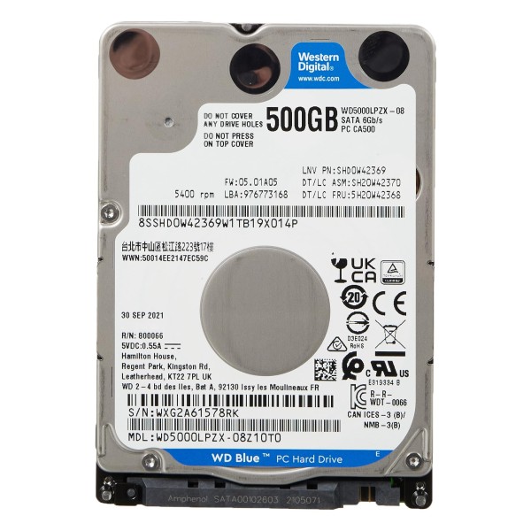 Disco Duro Western Digital 500GB 2.5 SAT...