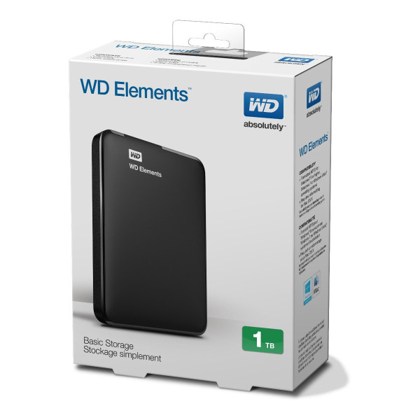 Disco Duro Externo Western Digital 1TB USB 3.0 WD Elements