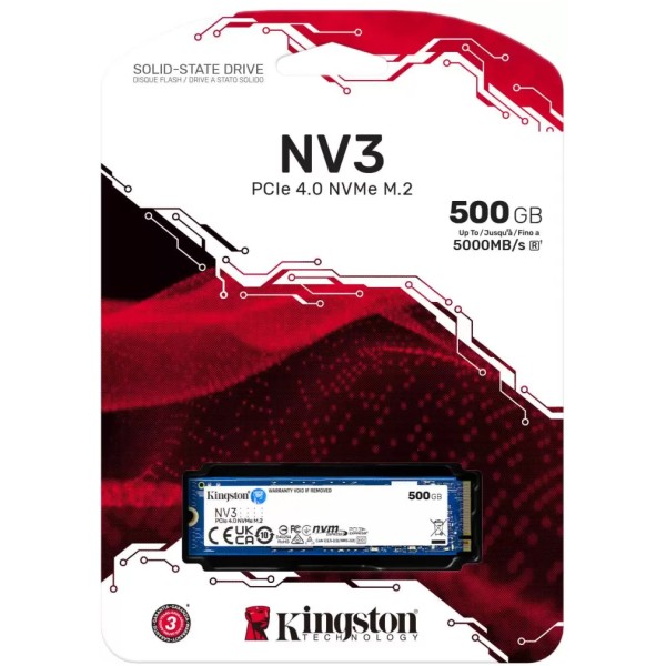 Disco SSD Kingston NVMe M.2  500GB NV3 S...