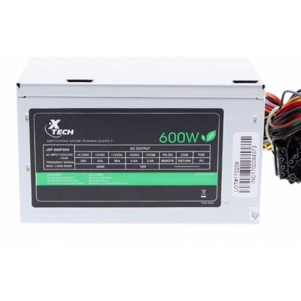 Fuente de Poder Xtech 600 Watts  24+4 Pi...