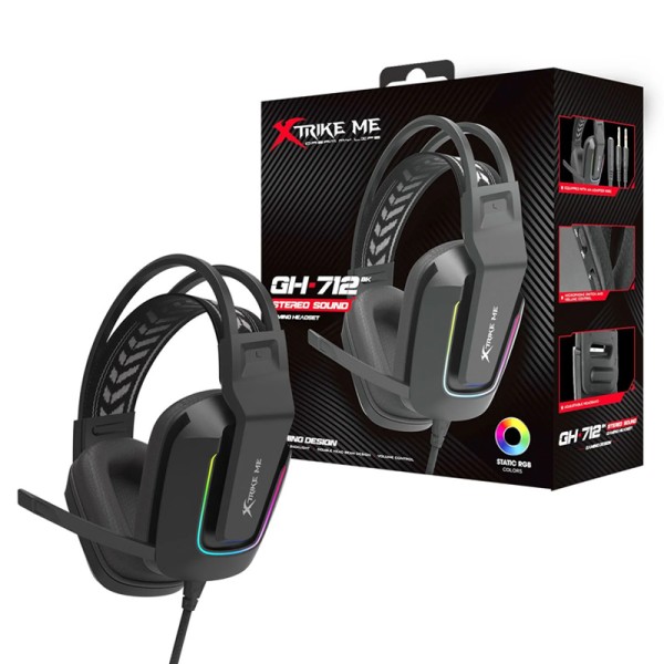 Headset Gaming Xtrike Me GH-712 RGB / Co...