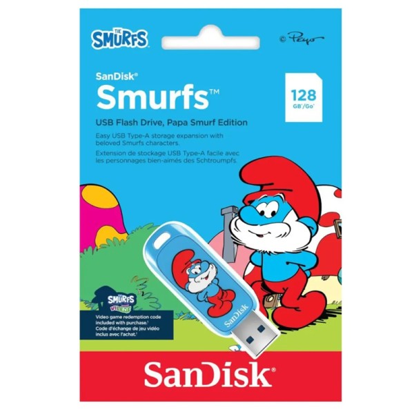 Memoria USB SanDisk 128GB Smurfs