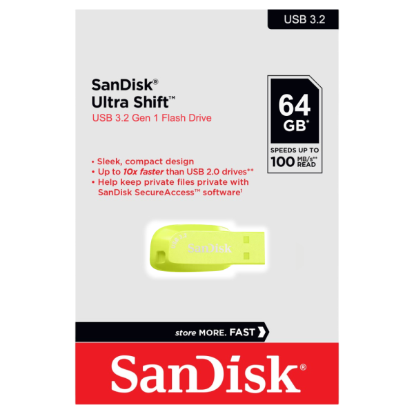 Memoria USB SanDisk 64GB Ultra Shift USB...