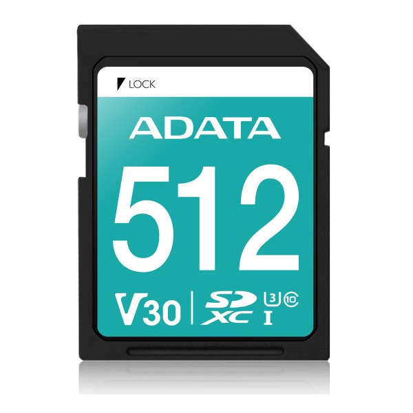 Memoria SDXC Adata 512GB / UHS-I 3 /  Clase 10 /  4K / 100 MB/s / V30 / Water Proof