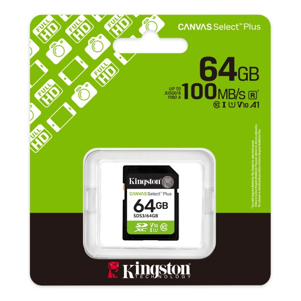 Memoria SD Kingston 64GB Canvas Select P...