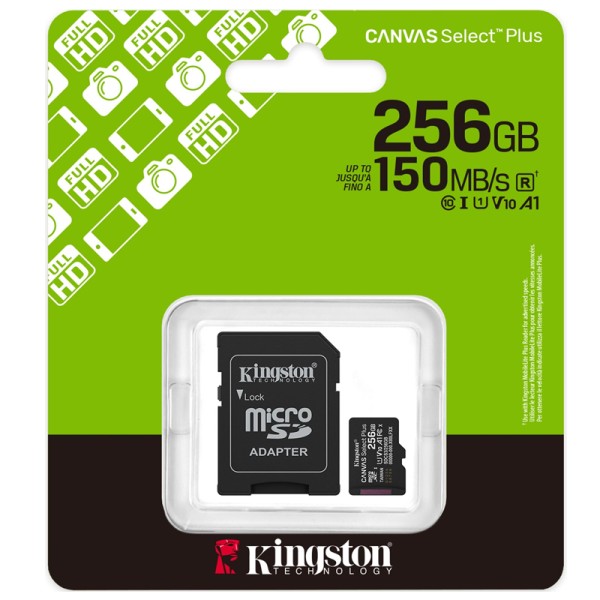 Memoria Micro SD Kingston Canvas 256GB C...