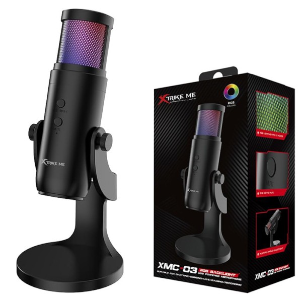 Microfono Xtrike Me XMC-03  RGB con Base...