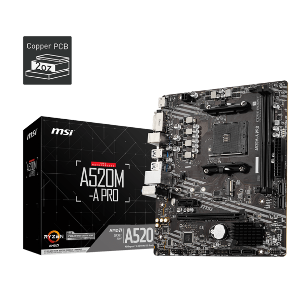 Motherboard MSI A520M-A PRO AM4 / DDR4 /... Motherboard MSI A520M-A PRO AM4 / DDR4 /...