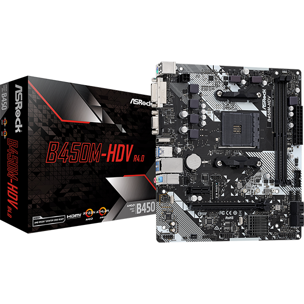 Motherboard Asrock B450M-HDV R4.0 Socket...