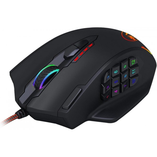 Mouse Gaming Redragon RGB Impact M908 USB 12400DPI 18 Botones Programables