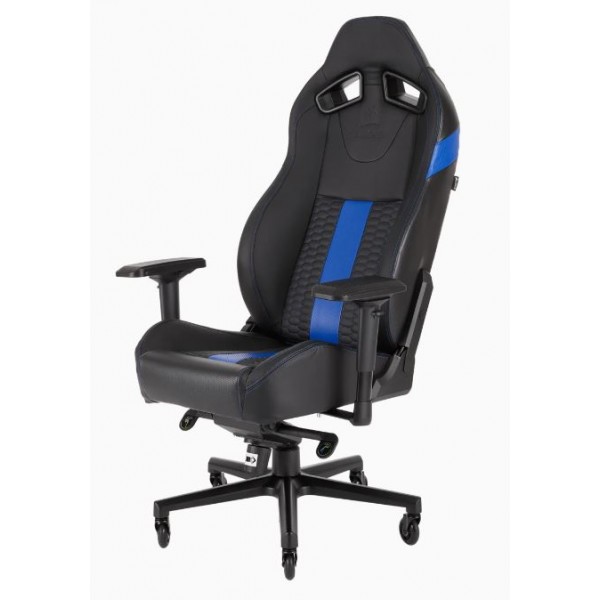Silla Gaming Corsair T2 Road CF-9010009-WW Base Metal/ Ergonomico/ Cuero PU/ 136KG/ 300LB/ Black Blue