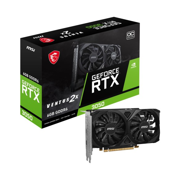 VIDEO MSI GEFORCE RTX 3050 VENTUS 2X 6GB...
