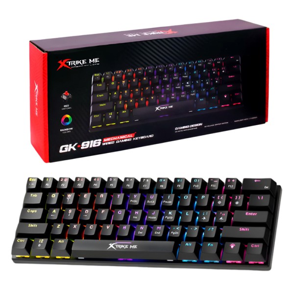 Teclado Mecanico Gaming Xtrike Me RGB GK...