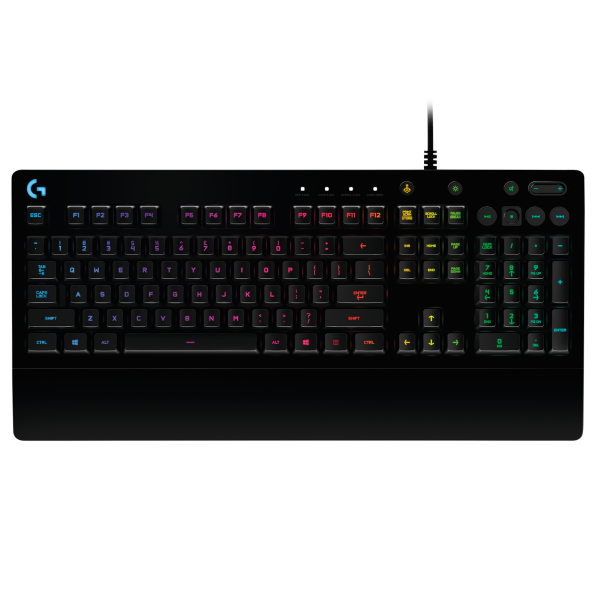 Teclado Gaming Logitech G213 Prodigy / Conexion USB / Resistencia a derrames de 60ml / RGB