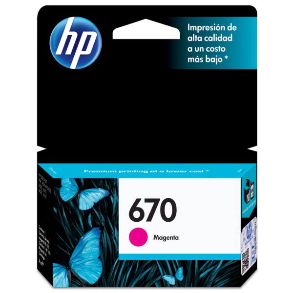 Cartucho de Tinta HP 670 Magenta 3.5 ML