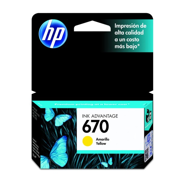 Cartucho de Tinta HP 670 Yellow 3.5 ML