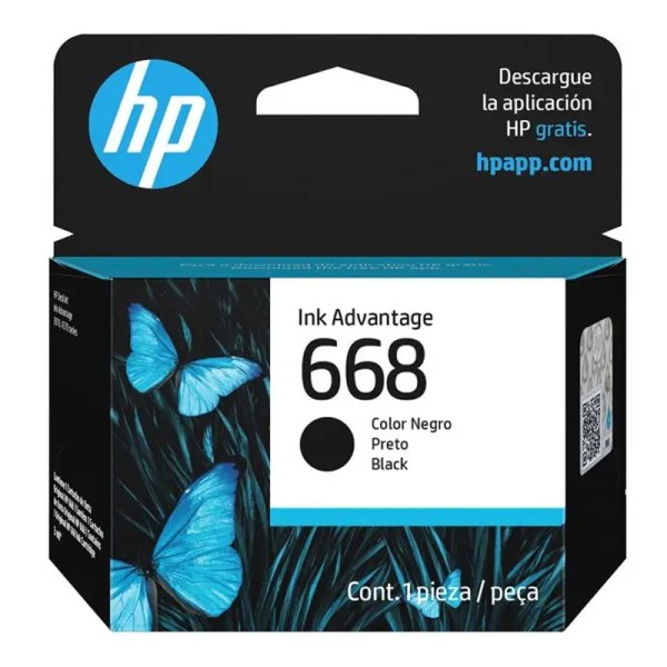 Cartucho de Tinta HP 668 Negro 