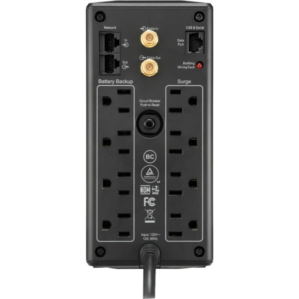 UPS APC BX1000M-LM60 / 1000VA - 600W 8 Salidas C/Reg