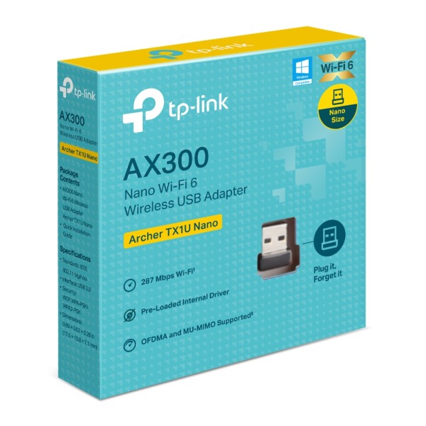 Adaptador TP-Link USB WiFi 6 Archer TX1U...